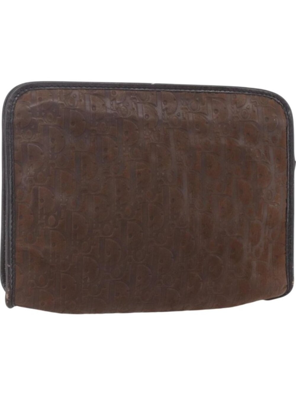 Christian Dior Trotter Canvas Clutch Bag Brown